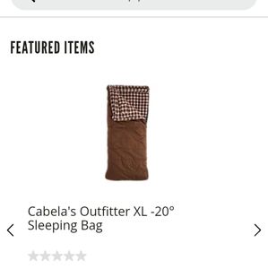 Cabela's sleeping bag